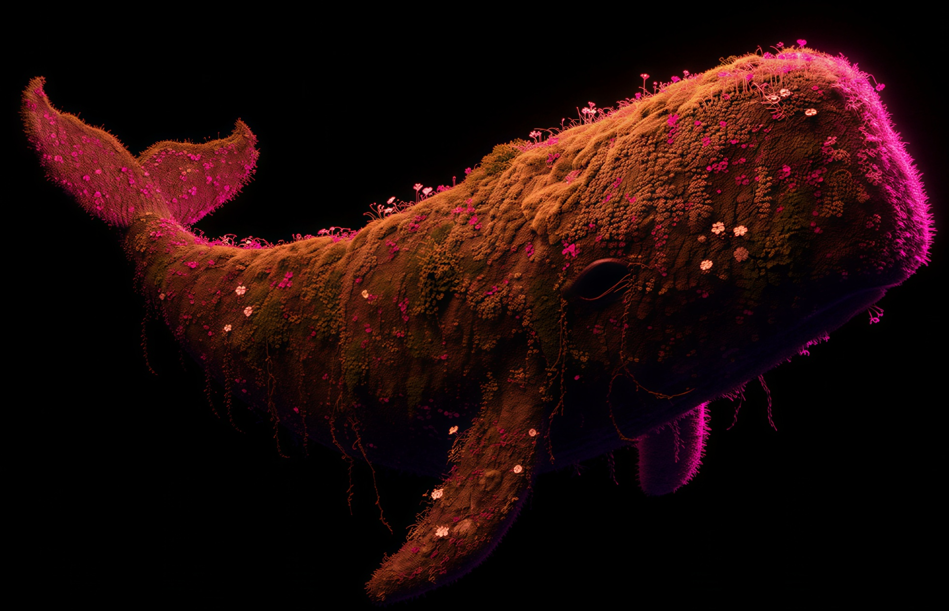 Whale at depth representing calm interior states
